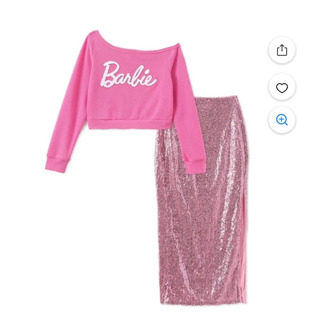 PatPat Pink Barbie Dress Set